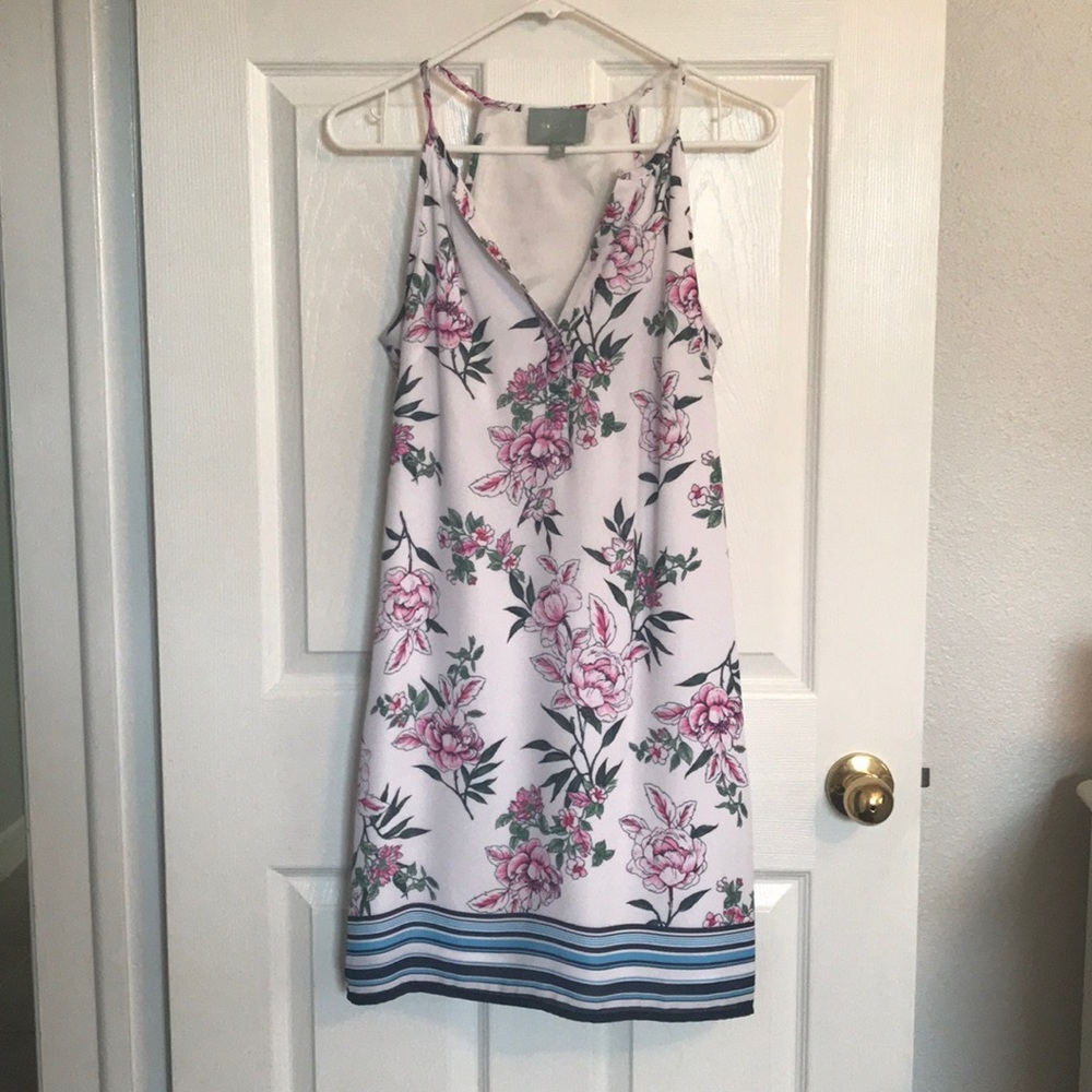 Pink Floral Shift Dress
